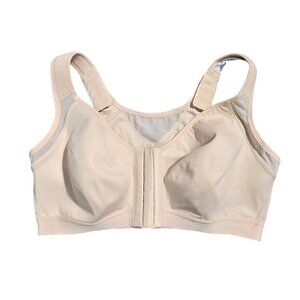 NWOT | DELIMIRA Front-Closure Posture Bra | X-Back Support | Beige | 38DD